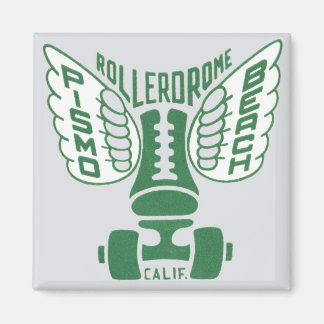 Aimant Pismo Beach California Rollerskate Design