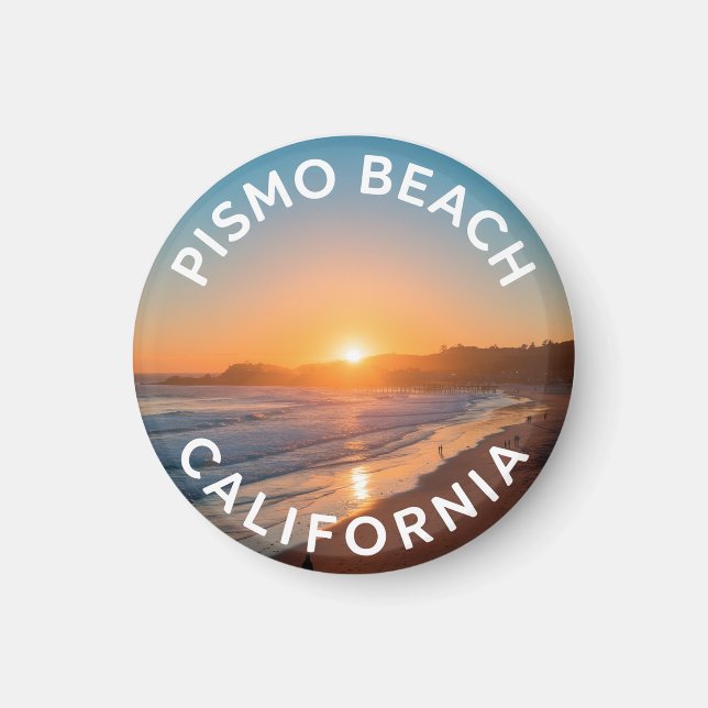 Aimant Pismo Beach, Californie Heure Dorée Voyage (Devant)