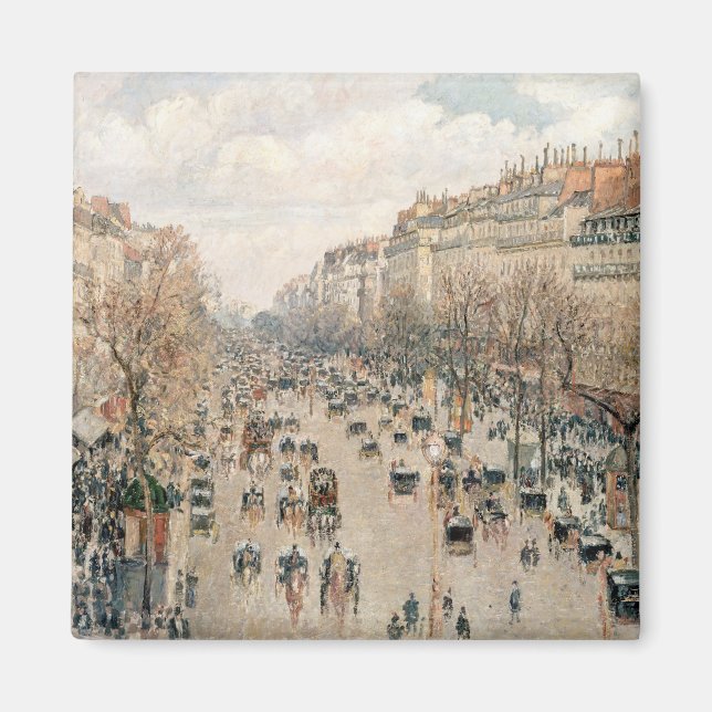 Aimant Pissarro - Boulevard Montmartre, Soleil après-midi (Devant)