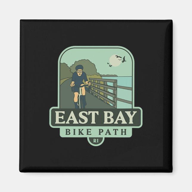 Aimant Piste cyclable East Bay - Rhode Island (cyclisme)  (Devant)