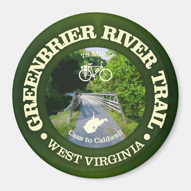 Aimant Piste de la rivière Greenbrier (cyclisme c) (Devant)