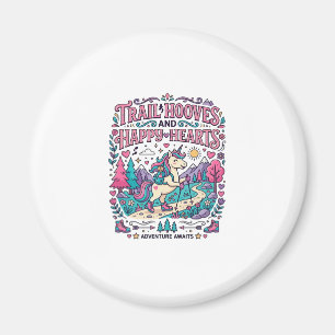 Aimant Piste de Licorne Sabots et Cœurs Joyeux Applicatio