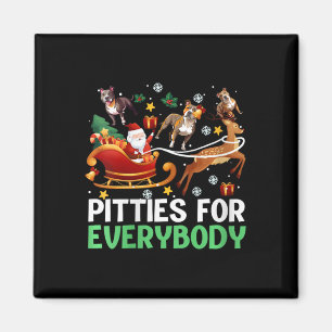 Aimant Pitbull Dog de Noël pour les femmes