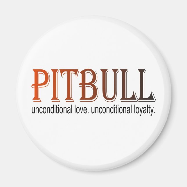 aimant pitbull inconditionnel (Devant)