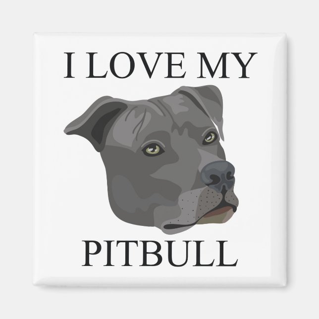 Aimant PITBULL Love ! (Devant)