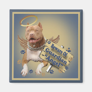 Aimant Pitbull prennent garde des cadeaux d'ange gardien