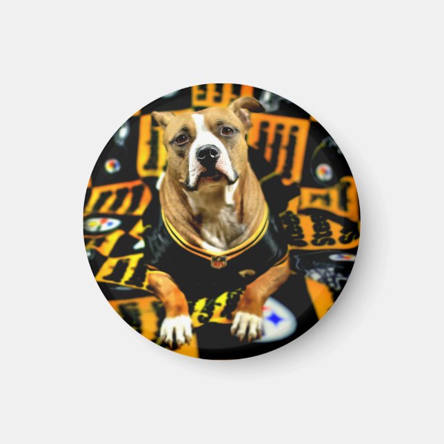 Aimant Pitbull Secourt Dog Football Fanatic (Devant)