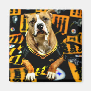 Aimant Pitbull Secourt Dog Football Fanatic
