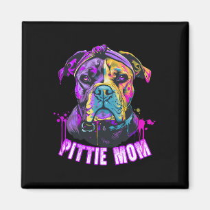 Aimant Pittie Maman Pitbull Amoureux de les chiens Fête d