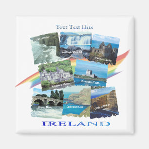 Aimant PITTORESQUE IRLANDE COLLAGE - Huit designs Pittore