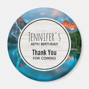 Aimant Pittoresque Mountain & Lake Photographie Anniversa