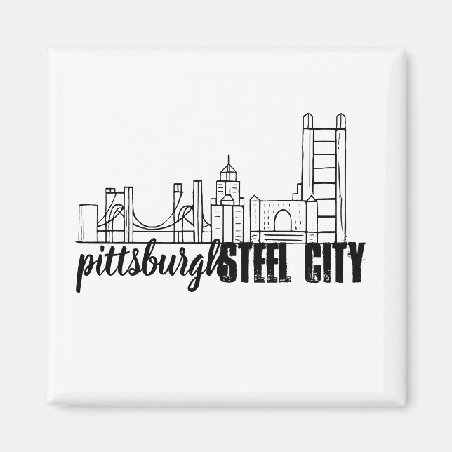 Aimant Pittsburgh Skyline (Devant)