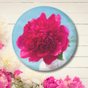 Aimant Pivoine Rose Chaud