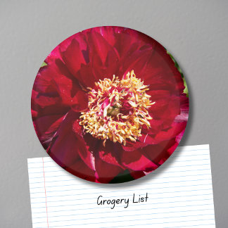 Aimant Pivoine rouge Karl Rosenfield