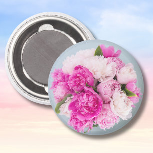 Aimant Pivoines lumineuses et magnifiques