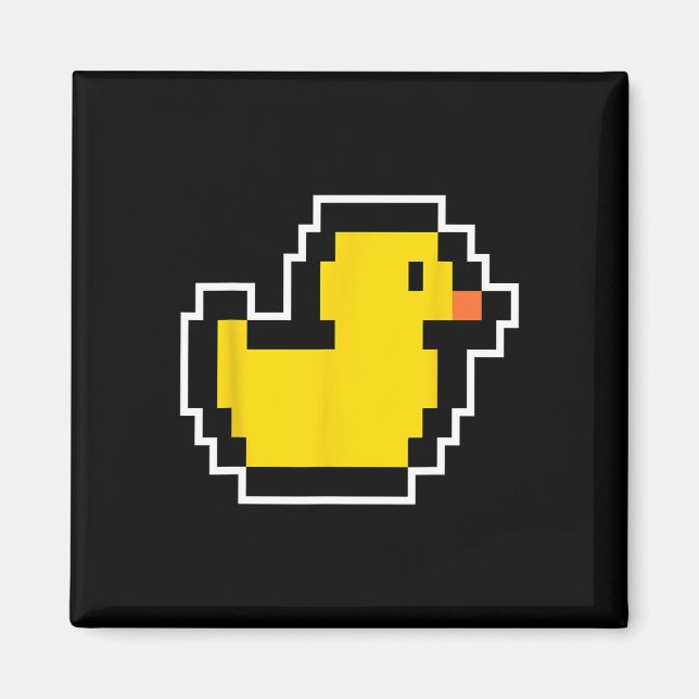 Aimant Pixel Little Duck 80s Vidéo Jeu Costume Halloween (Devant)