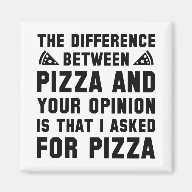Aimant Pizza And Your Opinion (Devant)