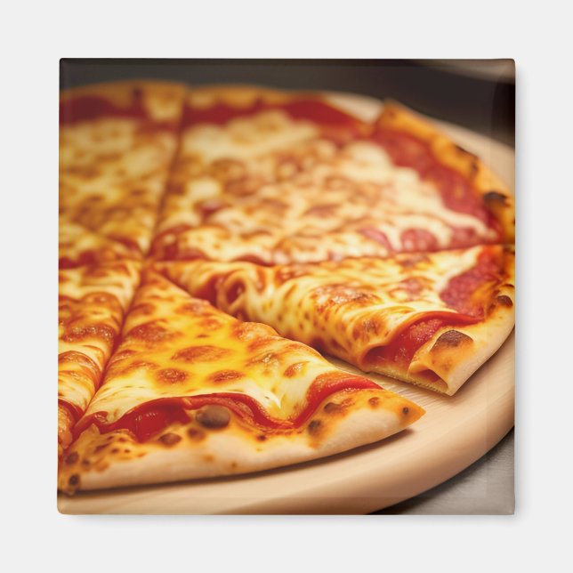 Aimant Pizza au fromage (Devant)