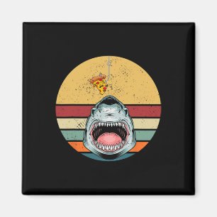 Aimant Pizza Poisson Requin Pizzeria Rétro Vintage Chef d