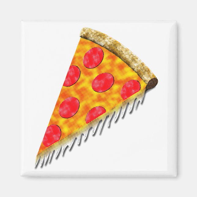 Aimant Pizza Slice Vintage (Devant)
