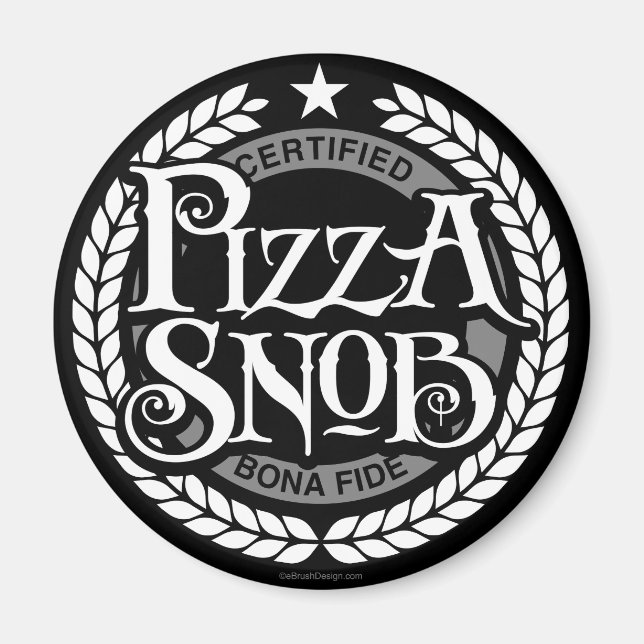 Aimant Pizza Snob - amusant amateur de pizza (Devant)
