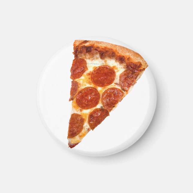 Aimant Pizza tranchée de SlipperyJoe's pepperoni fromage  (Devant)