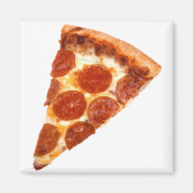 Aimant Pizza tranchée de SlipperyJoe's pepperoni fromage  (Devant)