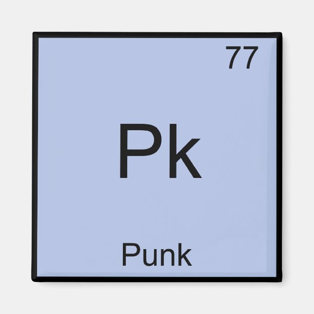 Aimant Pk - Punk Funny Chimie Élément Symbole T-shirt (Devant)