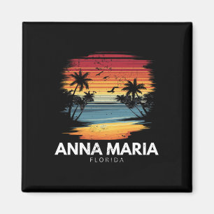 Aimant Plage Anna Maria Floride Surfboard Surf Vintage