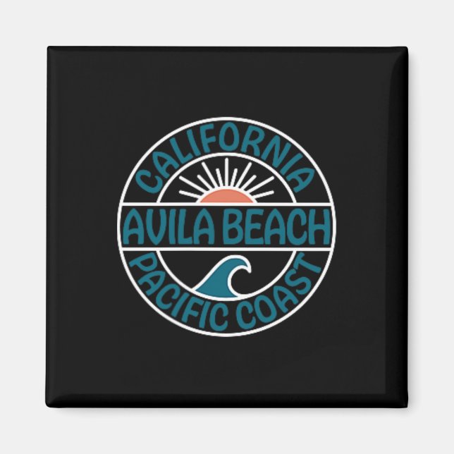Aimant Plage Avila Californie Front Et Retour (Devant)