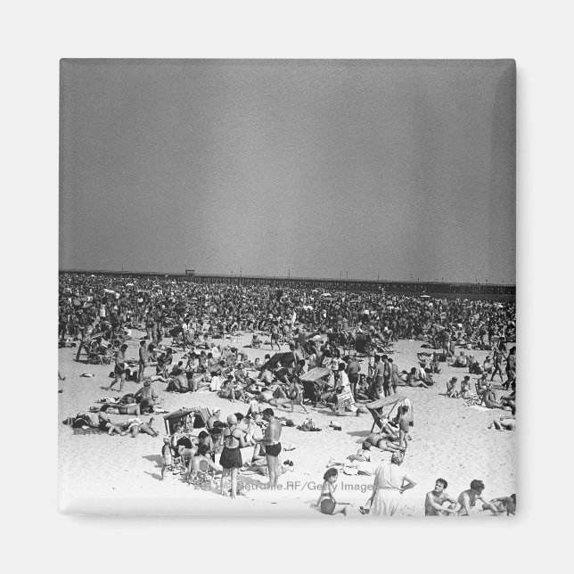 Aimant Plage bondée (Devant)
