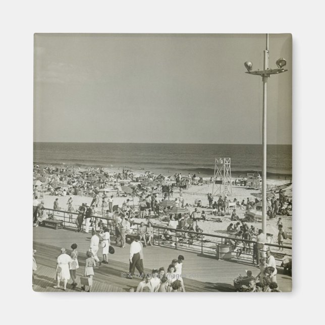 Aimant Plage bondée (Devant)
