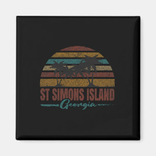 Aimant Plage Côte Ville Vacances Souvenir St Simons Isl