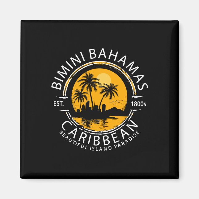 Aimant plage de Bimini Bahamas vacances caraïbes tropical (Devant)