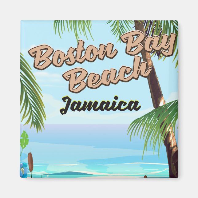 Aimant Plage de Boston bay, Jamaïque (Devant)