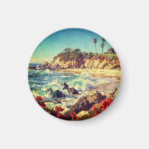 Plage de Californie | Art côtier impressionniste