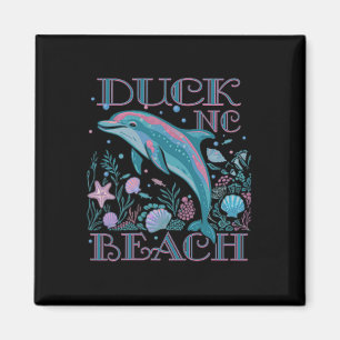 Aimant Plage de canard Nc amateur de dauphins Souvenir de