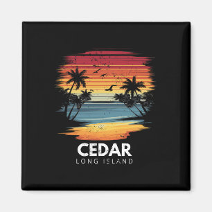 Aimant Plage de Cedar Long Island Planche de surf Surfing