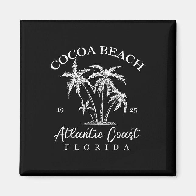 Aimant Plage de Cocoa, Floride Plage Design Tortue Tribal (Devant)