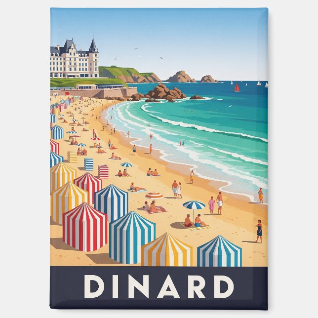 Aimant Plage de Dinard France (Recto)
