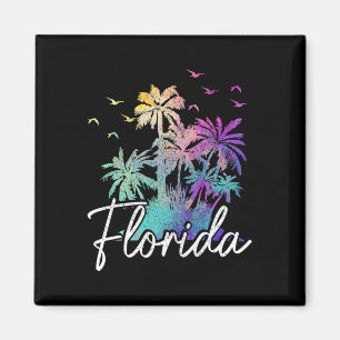 Aimant Plage de Floride Vintage Miami Tampa Palmiers Vaca