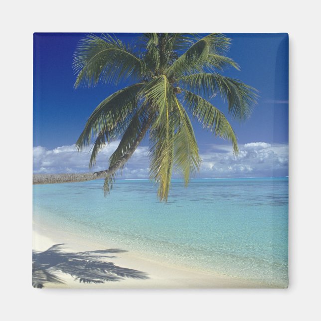 Aimant Plage de Matira sur l'île de Bora Bora, Société (Devant)