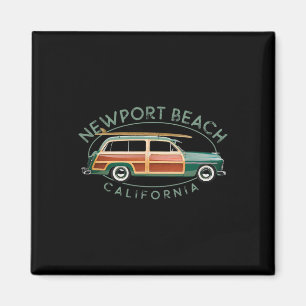 Aimant Plage de Newport Beach Californie Surf vintage