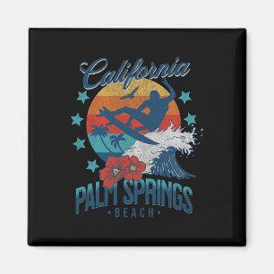 Aimant Plage de Palm Springs Californie Surf Vintage Vaca