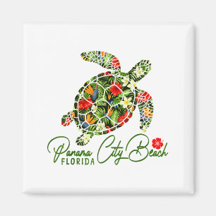 Aimant Plage de Panama City Floride Tortue de mer Tropica