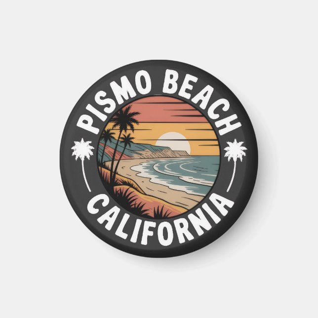 Aimant Plage de Pismo, dessin de Californie (Devant)