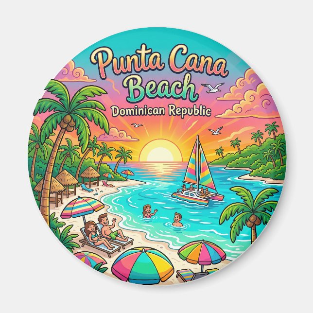 Aimant Plage de Punta Cana République dominicaine (Devant)