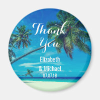 Plage de sable avec palmiers tropicaux Mariage Mer