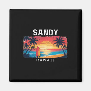 Aimant Plage de sable Hawaii Hommes Femmes Surf