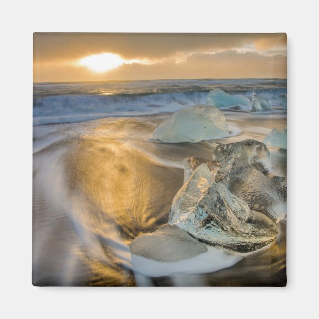 Aimant Plage de sable noir | Jokulsarlon sud de l'Islande (Devant)